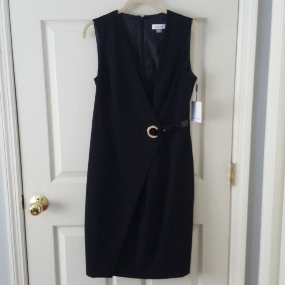 NWT Calvin Klein surplice sheath dress 6